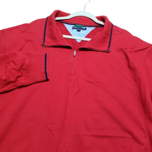 Tommy Hilfiger Men's Quarter Zip Red Long Sleeve‎ Pull-over Size XXL